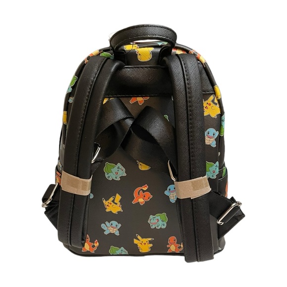 NEW Loungefly Pokemon Starters Black Mini Backpack Exclusive Design New With Tag - Picture 8 of 16